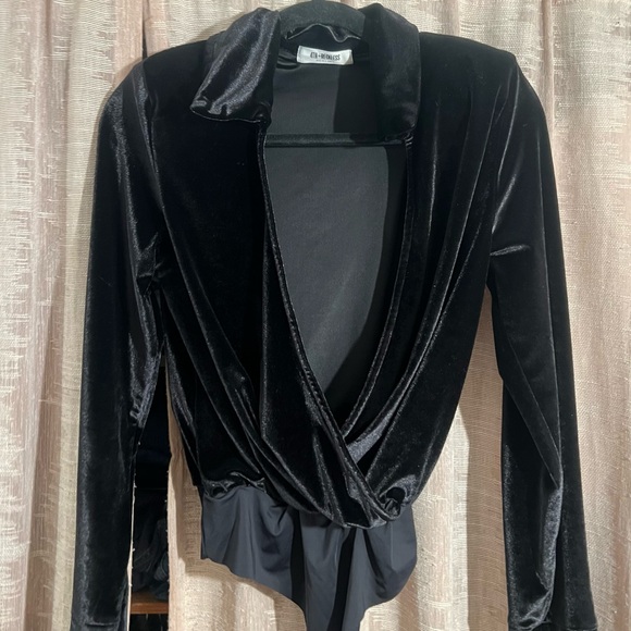 Anthropologie 4th and Reckless Taya Velvet Bodysuit, NEW - Picture 5 of 15